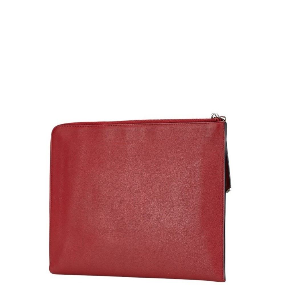 Fendi Bag Red Bugseye Leather Python Monster Clut… - image 2